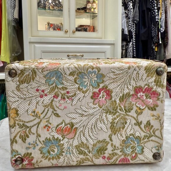 Vintage DELILL Tapestry Train-Case/Box Purse Made in Italy, 1950s/1960s - Picture 5 of 12